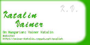 katalin vainer business card